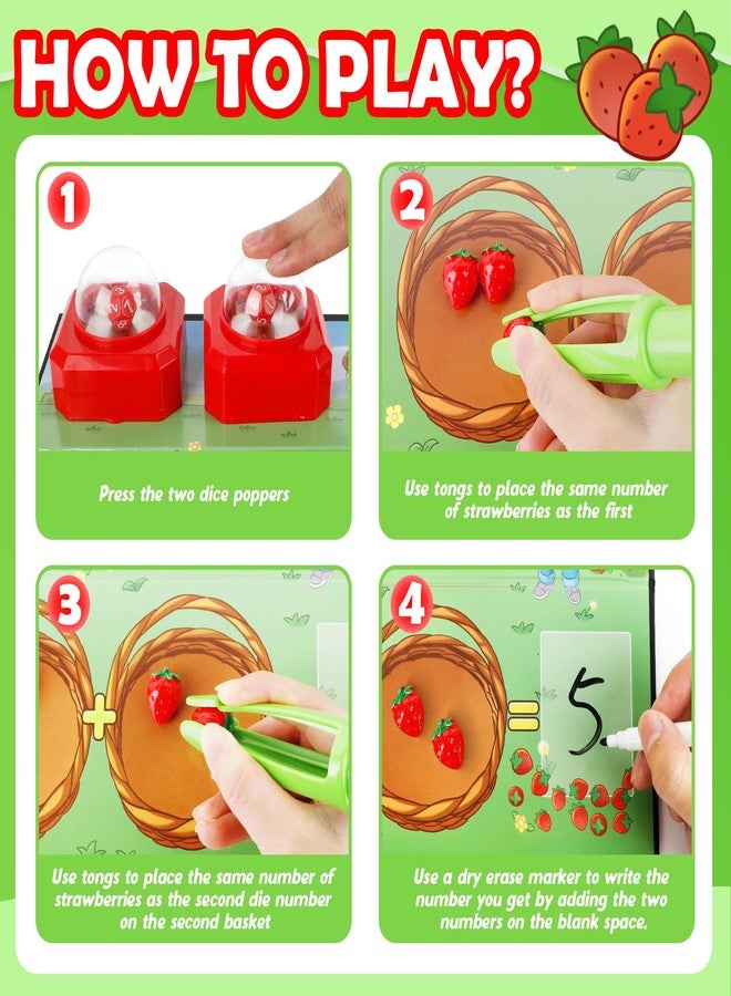 Kasfalci Math Board Games for Kids with Dice Poppers,Math Manipulatives,Dice Games,Addition Subtraction Games,Math Counters,Counting Toys,Fine Motor Toys,Kindergarten Classroom Homeschool Supplies - Image 5